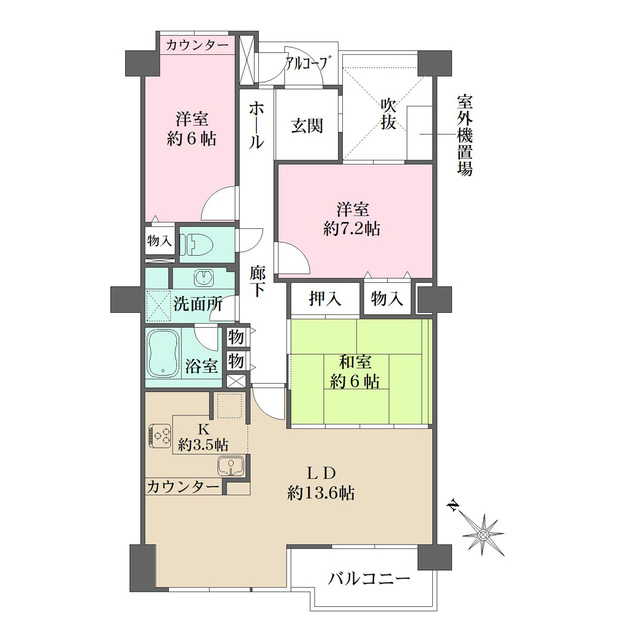 芦屋浜町アーバンプラザの間取り