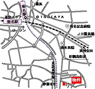 サンクレスト　菊名の地図|東横線菊名駅徒歩圏　閑静な住環境