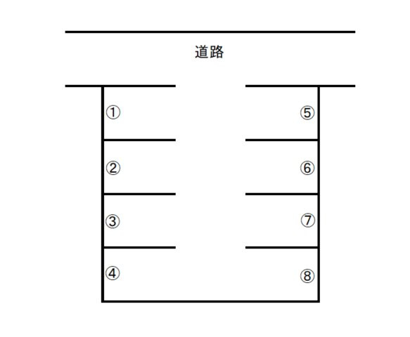 富士見1-8月極駐車場の間取り