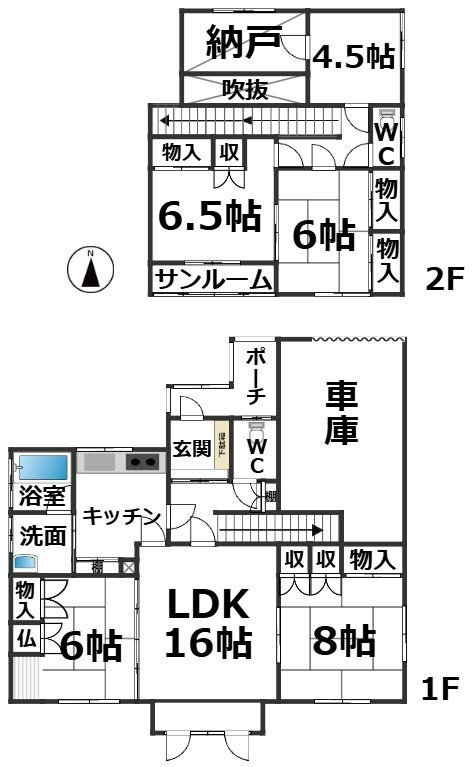 中古住宅　帯広市西10条南41丁目の間取り
