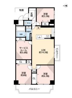 【間取り】 | ローレルハイツ茨木総持寺第1号棟