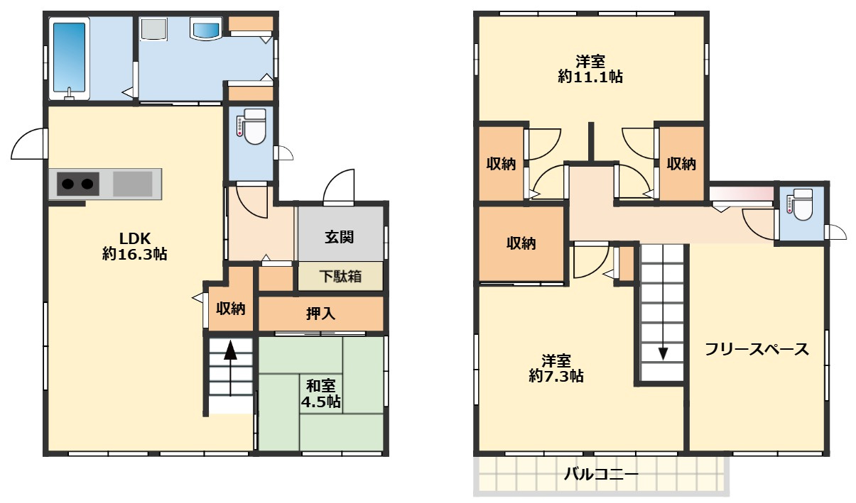 和歌山市栄谷・中古戸建・115628の間取り