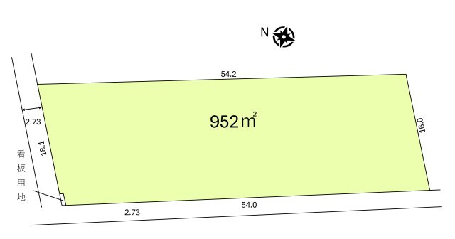 土地 狭山市堀兼の区画図|約287坪の敷地です！