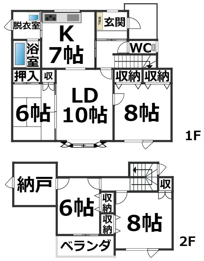中古住宅　幕別町札内桂町の間取り