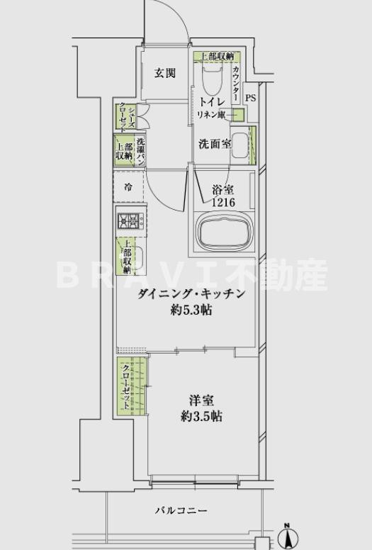 ザ・パークハビオドウシンプレイス BRAVI不動産の間取り