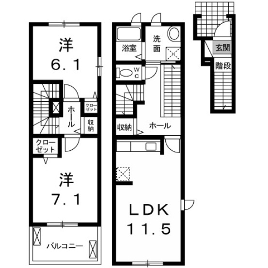【間取り】 | シャルマン　Ａ