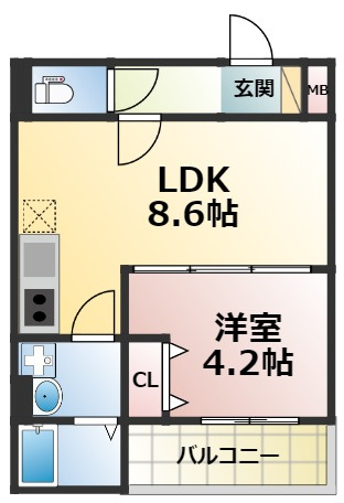 Jino徳庵の間取り