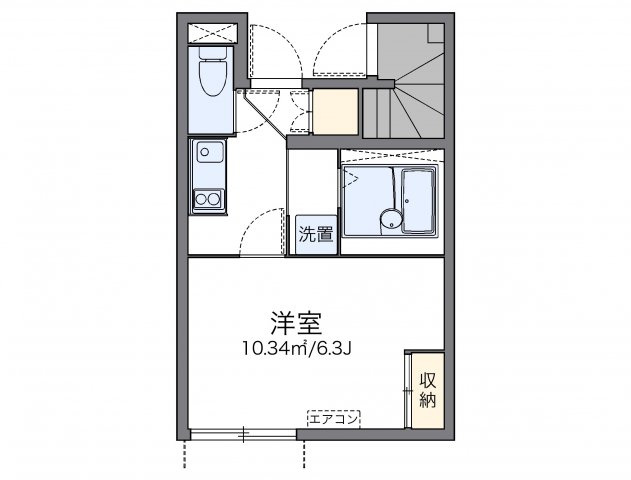神戸市垂水区乙木２丁目のアパートの間取り
