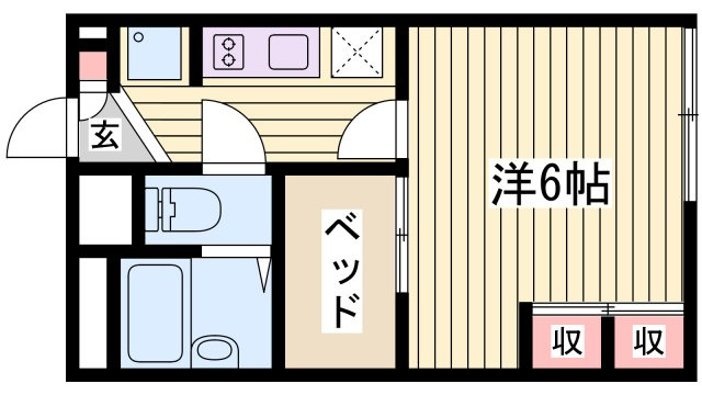 神戸市西区玉津町出合のアパートの間取り