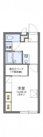 神戸市西区岩岡町西脇のアパートの間取り