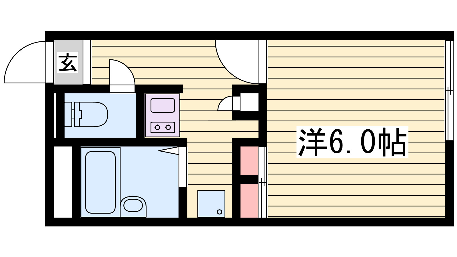 神戸市垂水区高丸４丁目のアパートの間取り