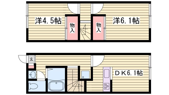 レオパレスローズガーデンの間取り