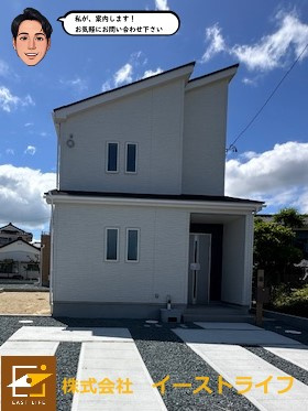 【新築戸建】　いわき市平中神谷3期　ラスト1棟の外観|1号棟外観写真　いつでもご連絡ください（担当：梶田）
