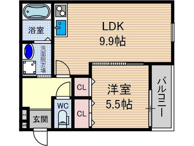 フジパレス正雀本町サウスの間取り