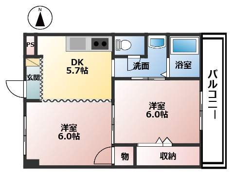 コーポラス西春の間取り