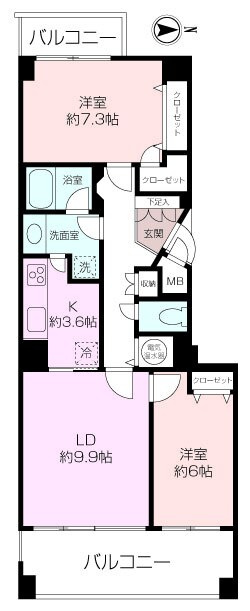コモンシティ湘南衣笠ノースリッジ 406号室の画像