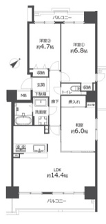 【間取り】 | 【シンフォニアみなみが丘イーストコートA棟】✨️仲介手数料無料✨️有松小学校・有松中学校