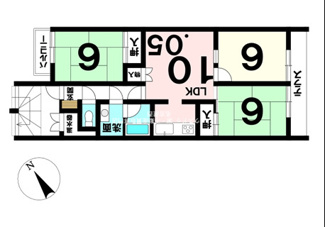 【間取り】 | 【ライオンズマンション東山第二】✨️仲介手数料無料✨️見付小学校・城山中学校