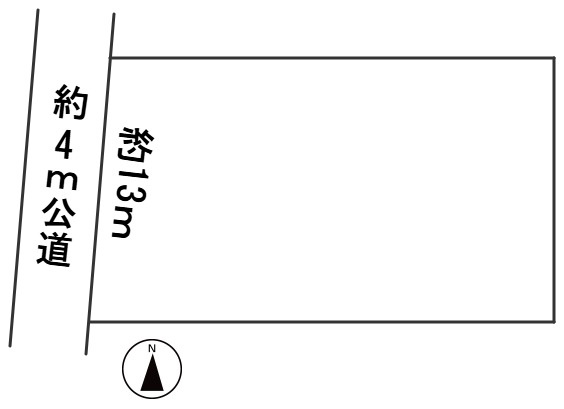 ６２２５５　岐阜市西荘4丁目土地の区画図