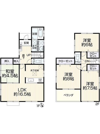 【間取り】 | □■茅ヶ崎市ひばりが丘 中古戸建■□