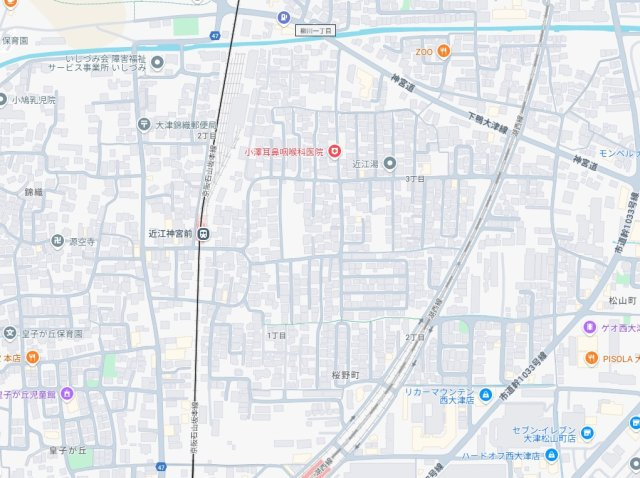 大津市錦織　新築一戸建ての地図