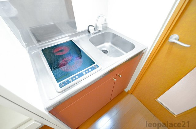 レオパレス暁のキッチン|電気コンロ２口