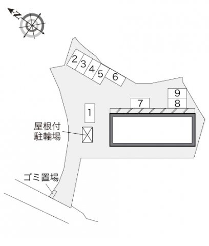 レオパレス新町の区画図