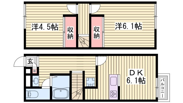 レオパレスセラフⅡの間取り