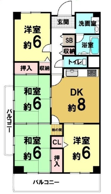 マンハイム加古川 A棟　　山陽電鉄「別府駅」徒歩7分の間取り