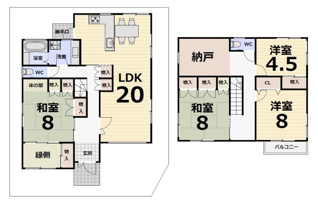 引野町　戸建の間取り