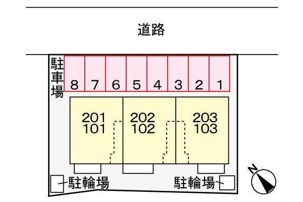 シェル　ブルー　　刈谷市近郊の賃貸はクラスホームの駐車場