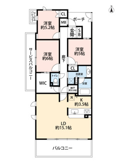 【間取り】 | パークナード・レーベン茨木さわらぎ