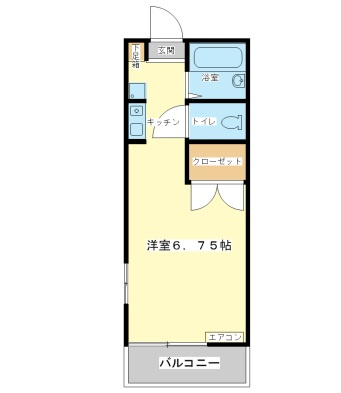 姫路市玉手のハイツの間取り