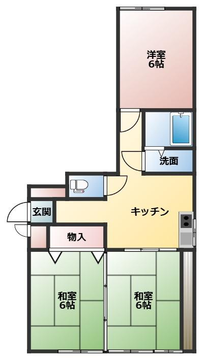 第2コーポヴィラの間取り