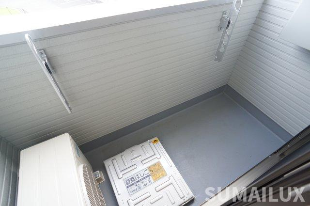 熊本市北区楠８丁目のアパートのバルコニー