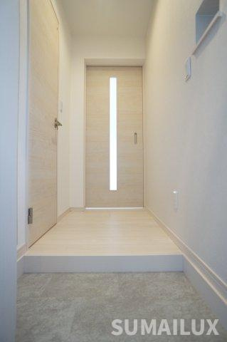 熊本市北区楠８丁目のアパートの玄関