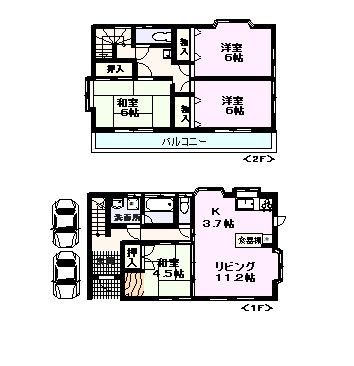 高野台住宅Aの間取り|間取図