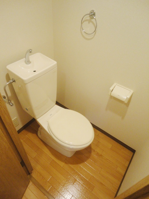 久留米市朝妻町の賃貸マンションのトイレ|落ち着いた色調のトイレです