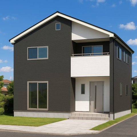 クレイドルガーデン第1　1号棟の外観|外観パース　建物面積　97.20㎡