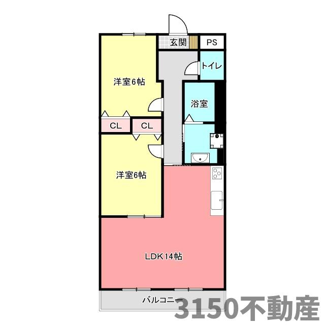 ハイツ南の間取り