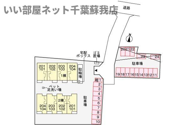 誉田町２丁目アパート（０２６５９５５０２）の区画図