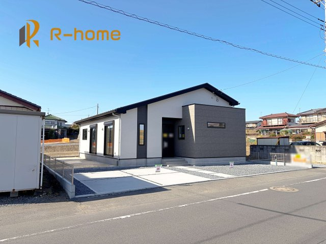 ひたちなか市中根12期　新築戸建て　1号棟の外観|ご予約を頂ければ、『平日』はもちろん『早朝』や『夜間』もご見学可能です♪お気軽にお申し付けください♪