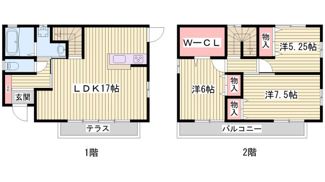 セジュール　ル・サントルB棟の間取り