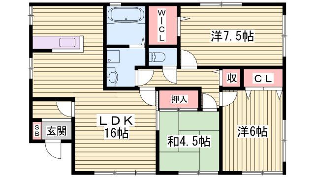 花家鮓様戸建借家の間取り