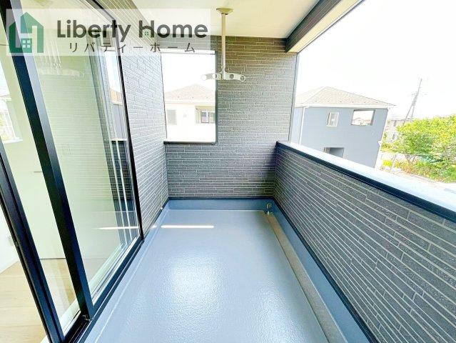 笠間市平町第4　新築戸建　1号棟のバルコニー