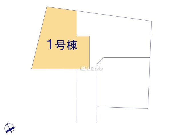 笠間市平町第4　新築戸建　1号棟の区画図
