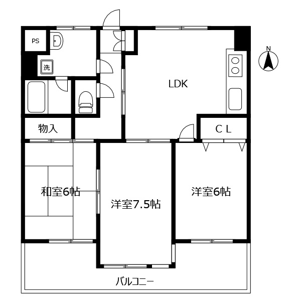第二クレッシェンド戸川の間取り