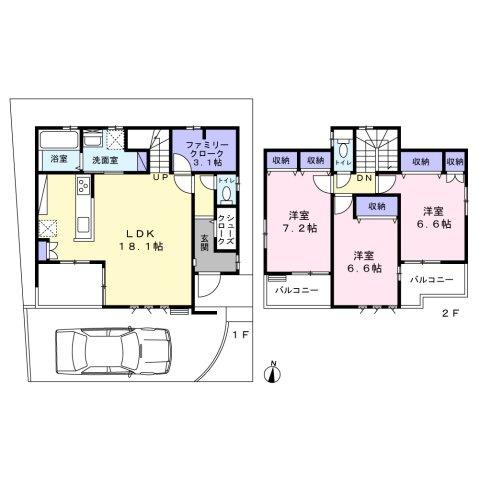 LienA棟の間取り