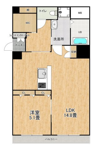 【間取り】 | 秀和警固レジデンス | 警固交差点すぐそばのレトロマンションの一室です。
大きなLDKと寝室のシンプルな間取りで暮らすライフスタイルを提案します