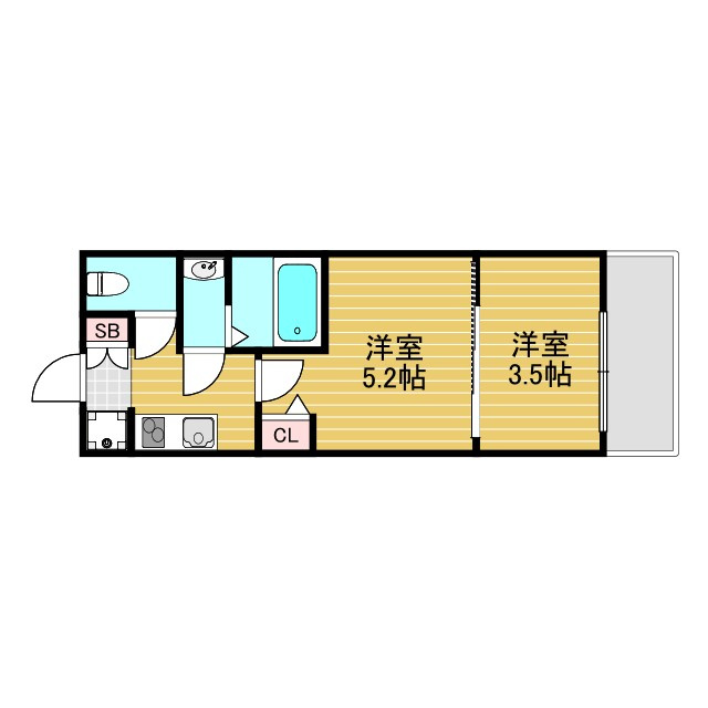 MJC大阪リベルテの間取り